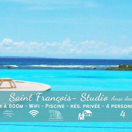 Chaleureux Studio 4 Personnes - Residence Anse Des Rochers - " Les Alizes Du Soir " Tout Equipe Et Citerne D'Eau Saint-Francois  Exterior foto